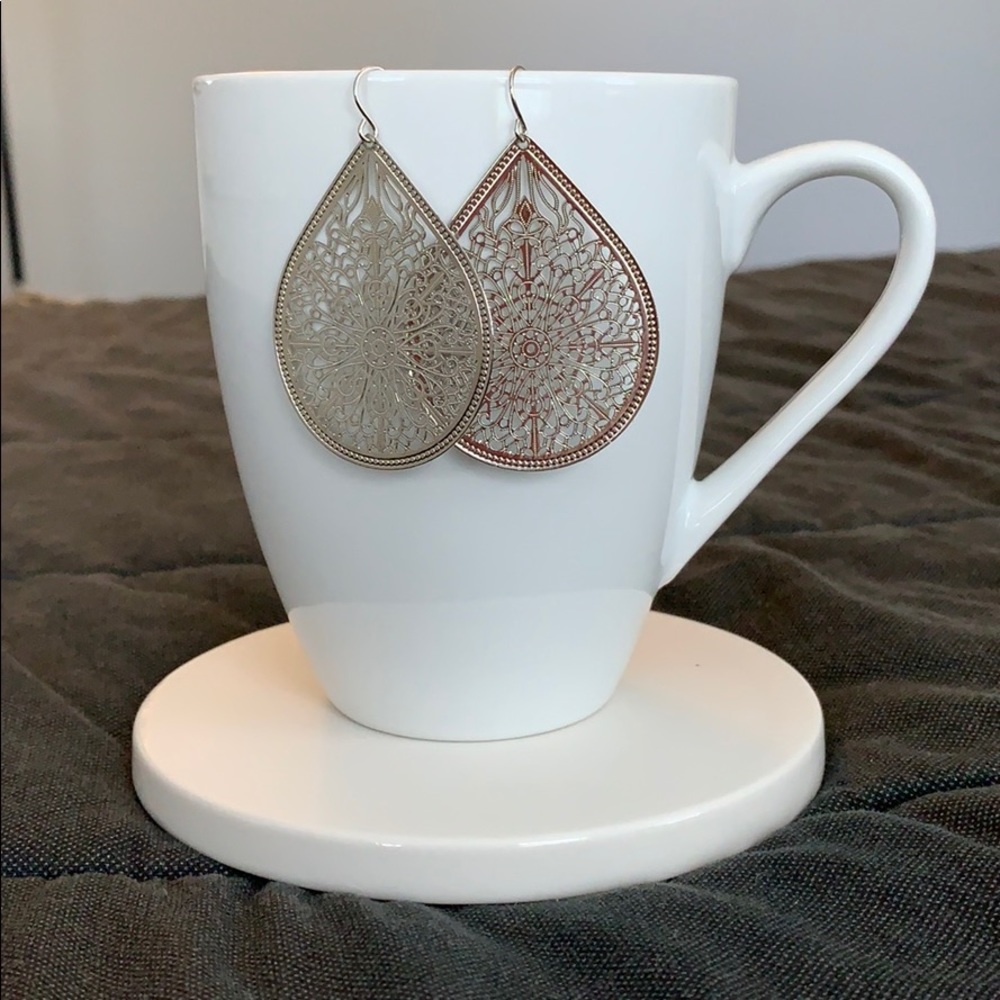 Silver tone earrings